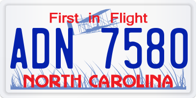NC license plate ADN7580