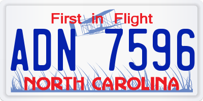 NC license plate ADN7596