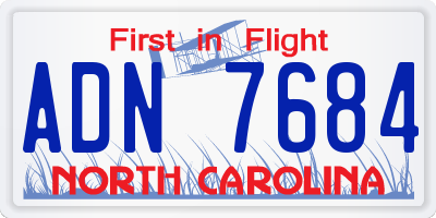NC license plate ADN7684