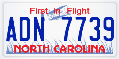NC license plate ADN7739