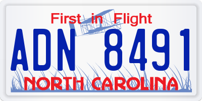 NC license plate ADN8491