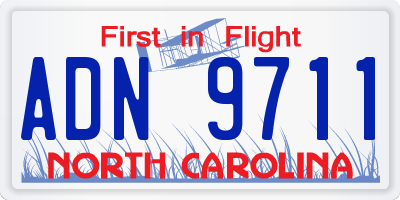 NC license plate ADN9711