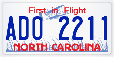 NC license plate ADO2211
