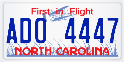 NC license plate ADO4447