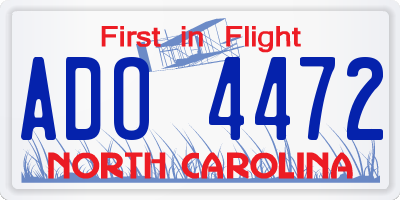 NC license plate ADO4472