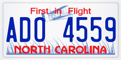 NC license plate ADO4559