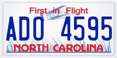 NC license plate ADO4595