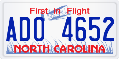 NC license plate ADO4652