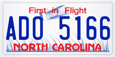 NC license plate ADO5166