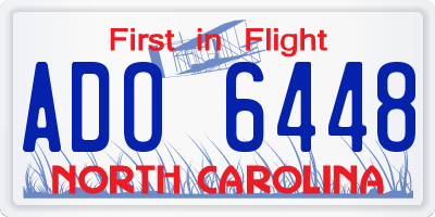 NC license plate ADO6448
