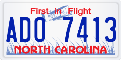 NC license plate ADO7413