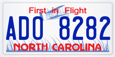 NC license plate ADO8282