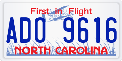 NC license plate ADO9616