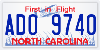 NC license plate ADO9740