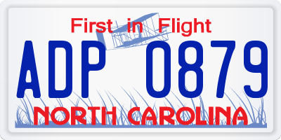 NC license plate ADP0879