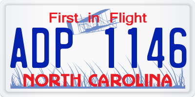 NC license plate ADP1146
