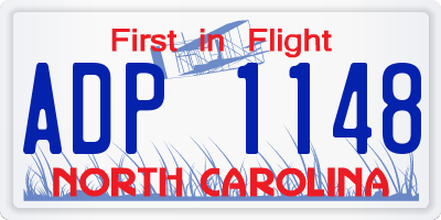 NC license plate ADP1148