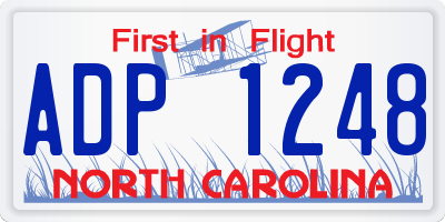 NC license plate ADP1248