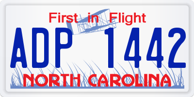 NC license plate ADP1442