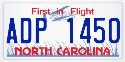 NC license plate ADP1450