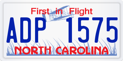 NC license plate ADP1575