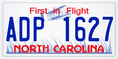 NC license plate ADP1627