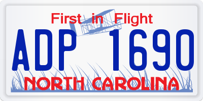 NC license plate ADP1690