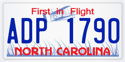 NC license plate ADP1790