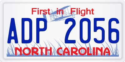 NC license plate ADP2056
