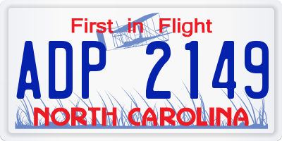 NC license plate ADP2149