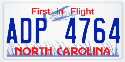 NC license plate ADP4764