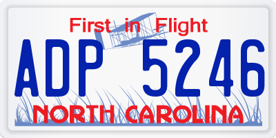 NC license plate ADP5246
