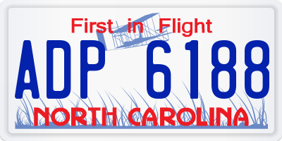 NC license plate ADP6188