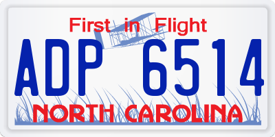 NC license plate ADP6514