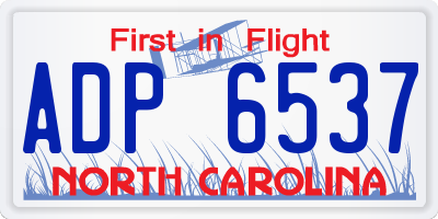 NC license plate ADP6537