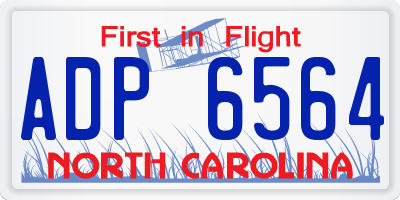 NC license plate ADP6564