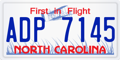 NC license plate ADP7145
