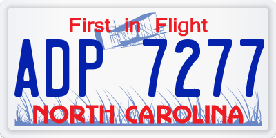 NC license plate ADP7277