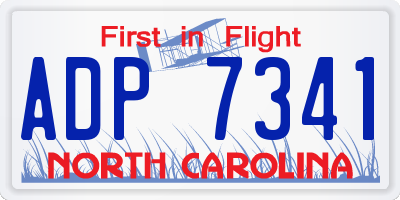 NC license plate ADP7341