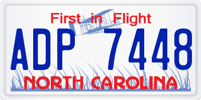 NC license plate ADP7448