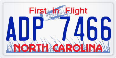 NC license plate ADP7466