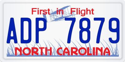 NC license plate ADP7879