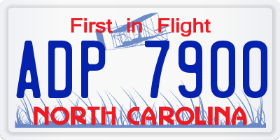 NC license plate ADP7900