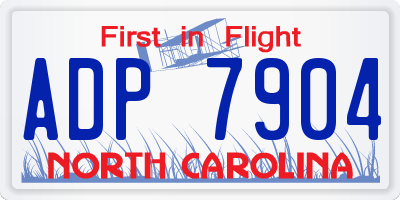 NC license plate ADP7904