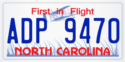 NC license plate ADP9470