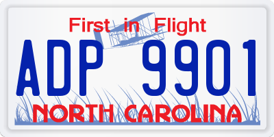 NC license plate ADP9901