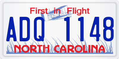 NC license plate ADQ1148