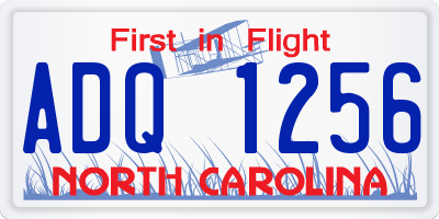NC license plate ADQ1256