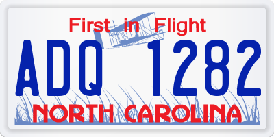 NC license plate ADQ1282