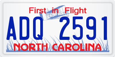 NC license plate ADQ2591